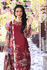 Musferah Saad - ROSABEL  - Maroon - Lawn - 3 Piece